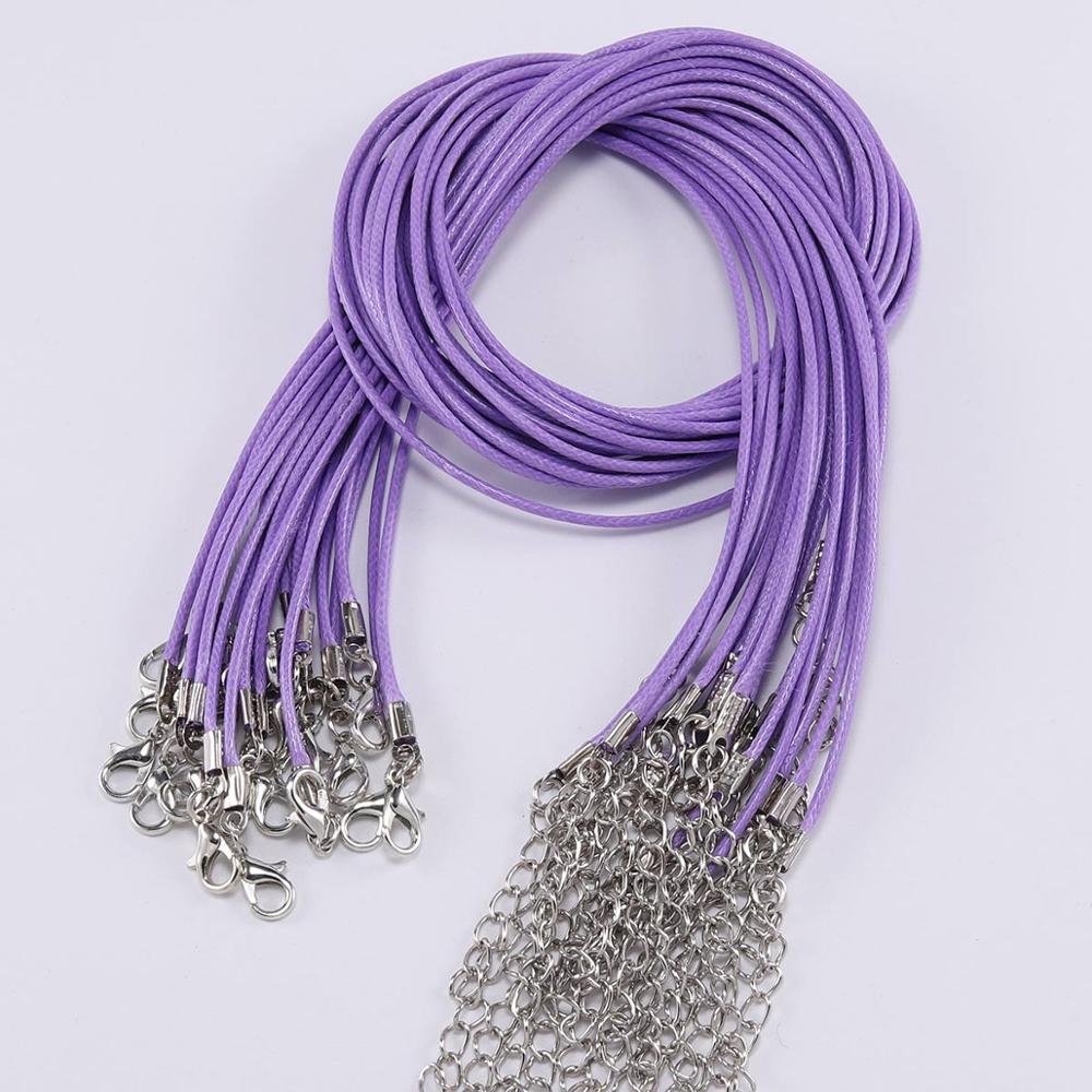 10Pcs 1.5/2mm Fauxs Leather Handmade Adjustable Braided Rope Pendant Charm DIY Findings Lobster Clasp String Cord Jewelry Making