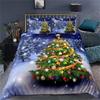 Santa Claus Deer Duvet Cover Set Lovers Couples Bedding Set With Pillowcase Twin Full Queen King Size Christmas Gift