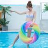 Unique Rainbow Inflatable Armband Float Ring For Swimming Activities Eco-friendly Pvc