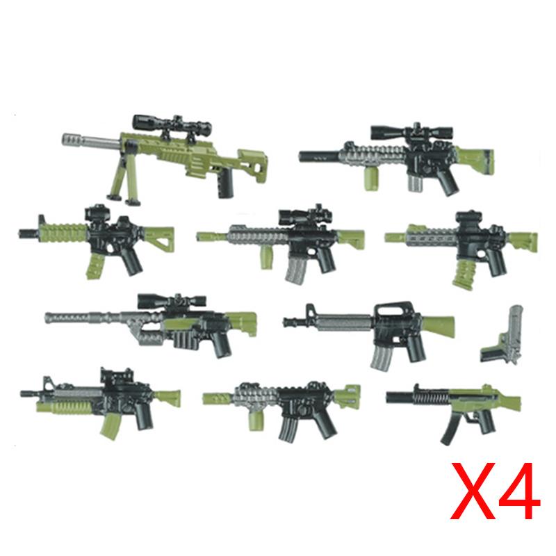 Военное Оружие Строительные Блоки Современные Фигурки Спецназа Солдат Армии Городская Полиция Многоцветные Аксессуары для АК Кирпичики Игрушки