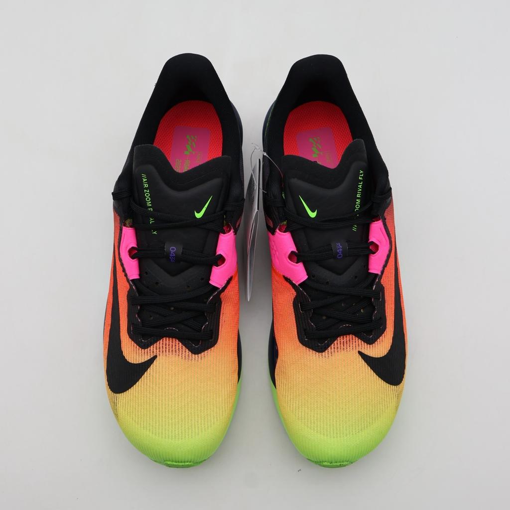 IO9565-400 Nike Air Zoom Rival Fly 4 Темный Обсидиан Призрачный Зеленый Розовый (Мужской)