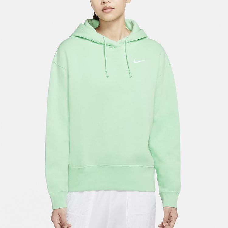 Nike Спортивная одежда, флисовый пуловер с капюшоном, женские топы, зеленый CZ2591-390