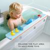 Splash Guard For Bathtub, Silicone Bath Tub Splash Guard For Kids, Bath Play Toy Holder Storage For Toddlers Baby