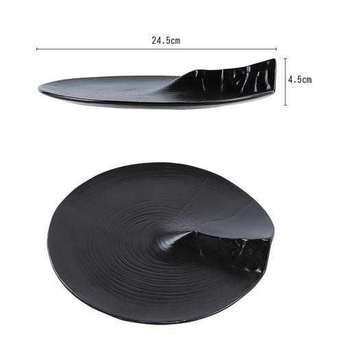 Креативная керамическая тарелка для основного блюда в ресторане отеля, необычной формы, для домашнего ужина, стейка, украшения еды, десертной тарелки