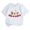 Мультяшные футболки Kid-E-Cats 100% Хлопок Забавная футболка с семьей кошек Русские Три Кота Топы Детские с коротким рукавом Дышащие футболки летние Топы