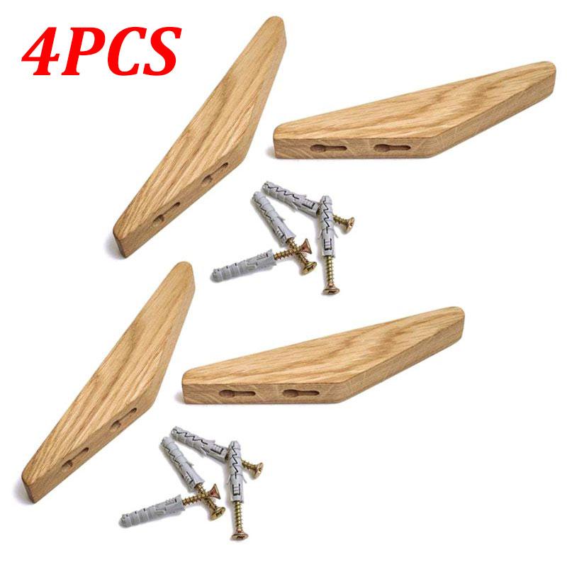 Твердые деревянные настенные крючки, колышки для вешалок, треугольные крючки, 2 шт.