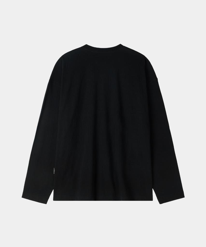 MAISON MINED Черная футболка с длинным рукавом