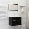 VidaXL Bathroom Furniture Set 2 Pcs Black Engineered Wood 804783