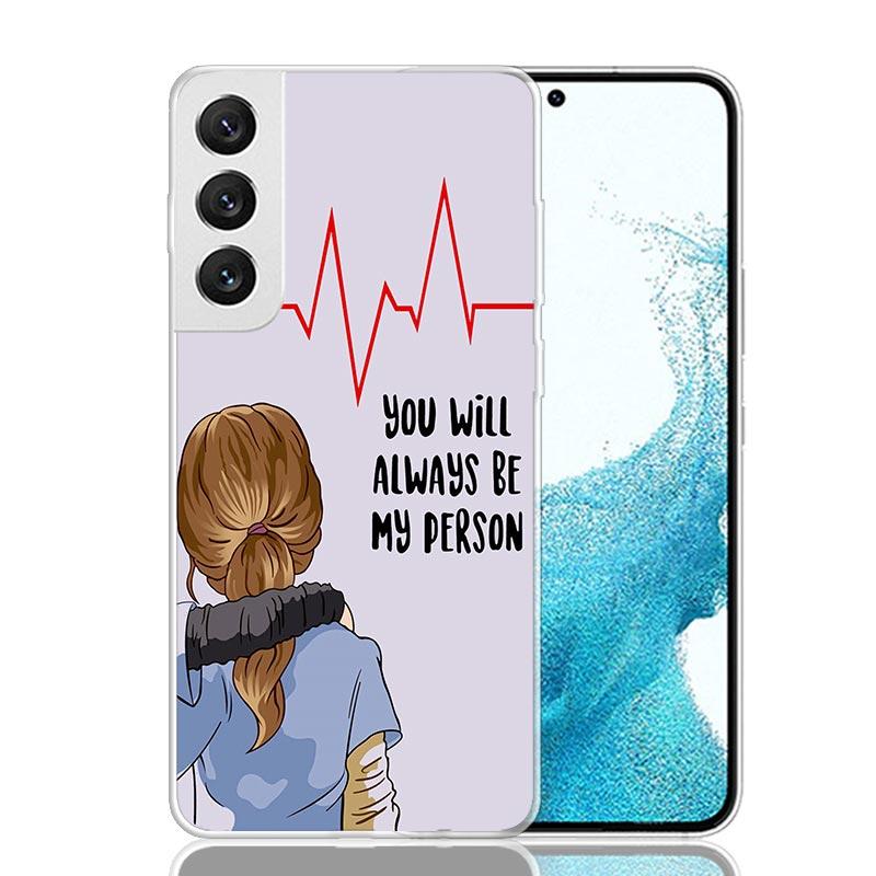Greys Anatomy Person Case Phone Cover for Samsung Galaxy S24 S25 Ultra S23 Plus S22 + S21 S20 FE S10 S25Plus Trend Fundas S24 Ul