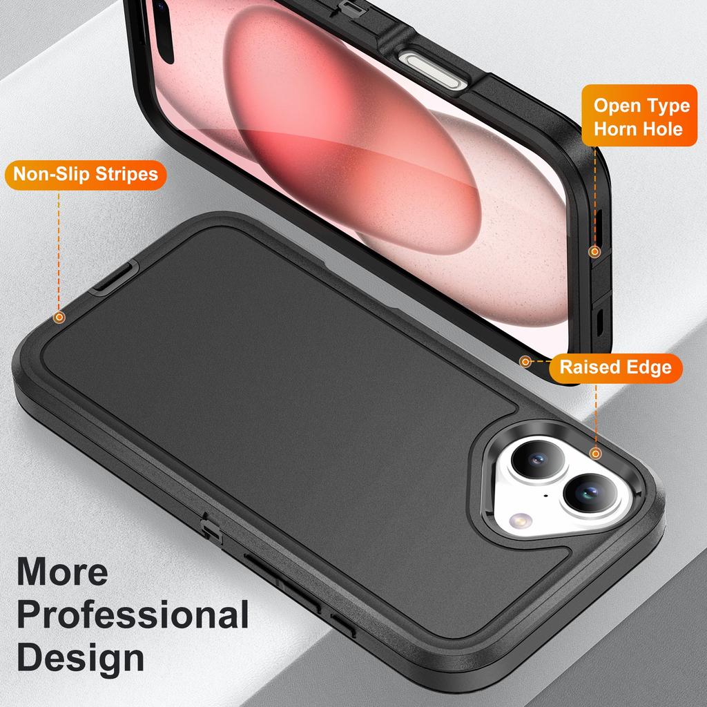 Для iPhone 16 Чехол ПК+Силикон+ЭВА Защита военного класса Чехол для телефона