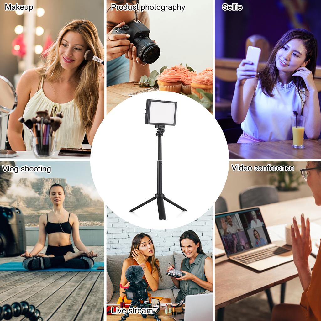 3 упаковки, 15 Вт, набор светодиодных видеоламп, заполняющая лампа для настольной фотографии, двухцветная, с регулируемой температурой