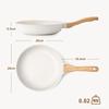 SENSARTE Frying Pan 28cm, IH/Gas Stove Compatible, Marble Coating, Non-stick, PFOA-Free, Lightweight, White