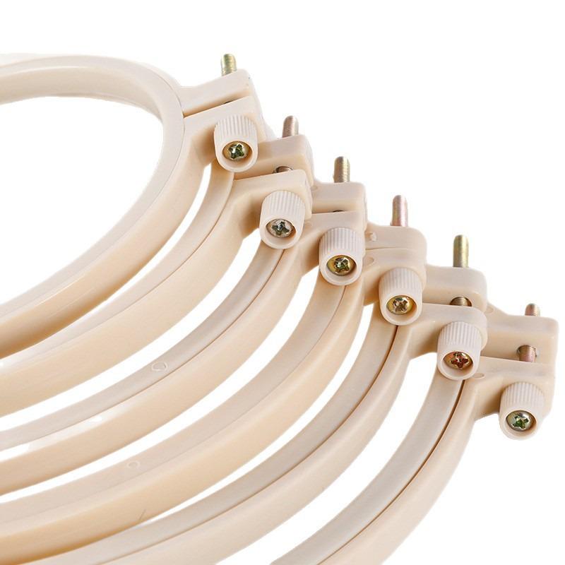 Пластиковый обруч для вышивания в стиле бамбука: Сделанная вручную круглая рамка и подставка