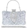 Womens Sparkly Rhinestone Sequin Glitter Bag Clutch Evening Handbag Shoulder Bags Purse For Wedding Party Prom