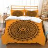 Комплекты постельного белья Бохо из микрофибры, Комплект пододеяльника Бохо, Размер Queen, 3D-принт, Цветок мандалы дурмана, 220x240, Одеяло