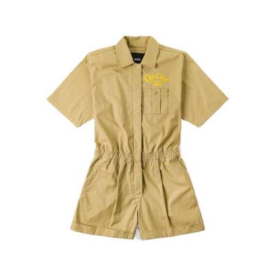 Tokyo Design Collective Весна-Лето 24 Удобный Универсальный Мягкий Комбинезон для Кожи Женский Комбинезон Желтый VN000H331O7