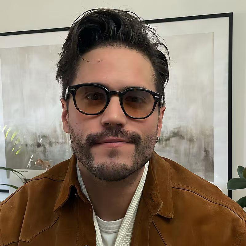 Retro Round Small Frame Outdoor Sunglasses Personalized High-End Men'S And Women'S Glasses Fashion Trend Uv Resistant Eyewear