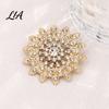 Rhinestone Sunflower Brooch Sparkling Brooch, Golden Plated Floral Lapel Metal Pin Pin, Dainty Clothing Jewelry Accessory for Women Girls Flower