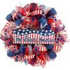 4th Of July Wreath Door Hanging Decoration With USA Flag Patriotic Party Home Outdoor Festive Display