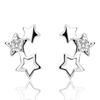 Новый продукт Серьги с полыми углами в форме пяти звезд для женщин Серьги для темперамента Серьги с имитацией циркония