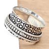 Silver Spinner Ring For Women Four Spinner Ring Fidget Silver Jewelry Ring"11"