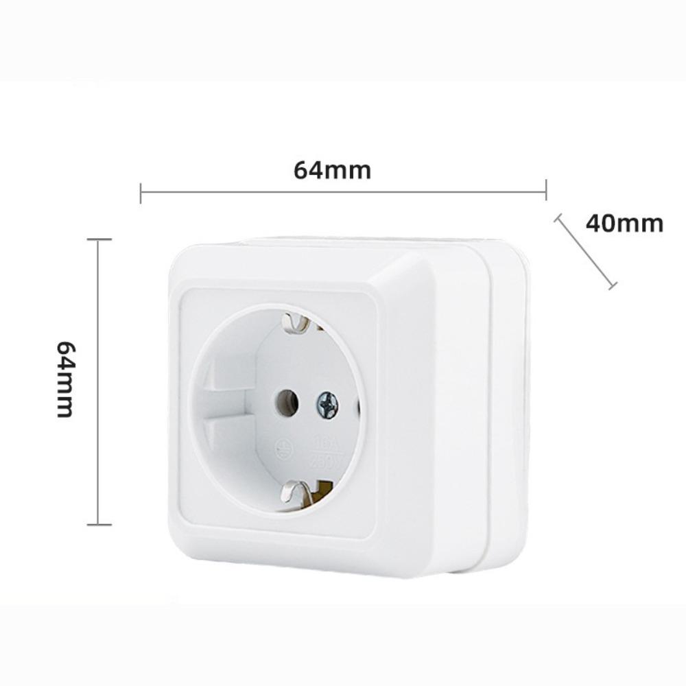 White Wall Switch Wall Surface Mount Power Socket Durable Surface Mount Switch