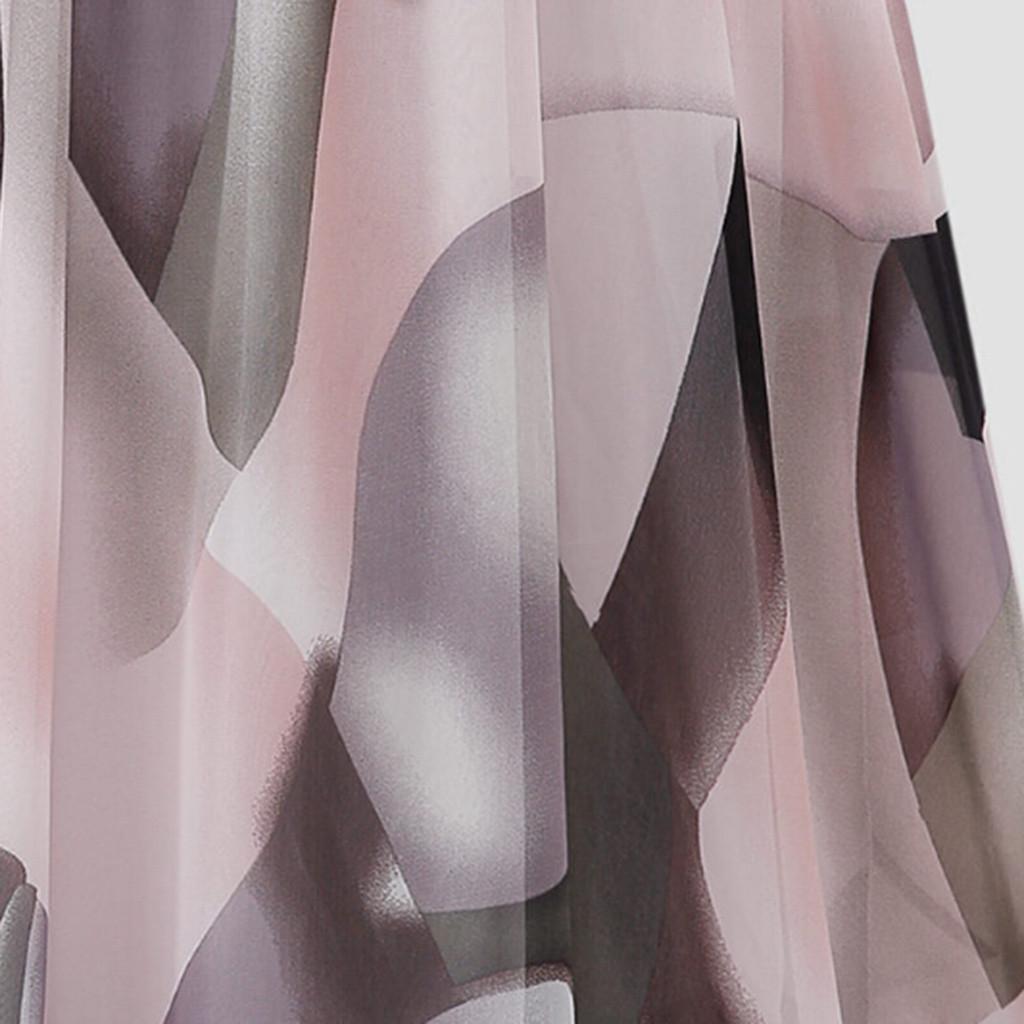 Womens Plain Knee Length Soft Stretch Flared Printed Skater Midi Skirt