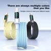 Плетеный кабель USB-C на USB-C PD 100 Вт 5 А, супербыстрая зарядка, со светодиодным дисплеем, для 16/15 Pro Max Plus, для Oppo