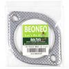 BEONEO-120-07610-0002 (3 Inch)-2 Bolt MLSG High Temp Exhaust Gasket 3" I.D. (Qty 2) - Heavy Duty be made of Metal And Fiber Laminate.