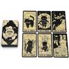 Kitten Tarot Deck 78Pcs Cute Black and White for Beginners Version Mysterious Board Game Fun Fortune Telling Kit