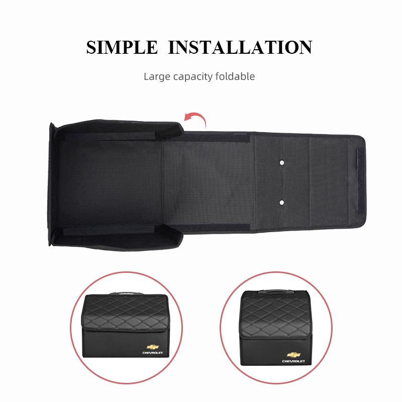 AABHD1 Car Trunk Organizer Box Leather Suitcase Foldable Storage Bin For Chevrolet Cruze Spark Captiva Suburban Camaro Malibu Silverado