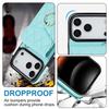 For iPhone 17 Pro Max Case RFID Blocking Card Bag Leather + TPU Crossbody Phone Cover with Ring Kickstand