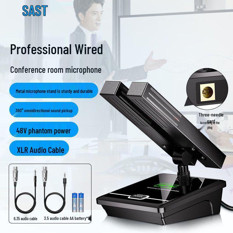 Xiangke OK-32 Wireless Dual Gooseneck Desktop Microphone for Live Broadcasts and Conferences
