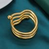 6 pieces Double-bead Design Heart Shape Spring Napkin Ring Gold/Silver Napkin Buckle  Wedding