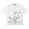 Nyanko Daishouten Original White The Battle Cats T-Shirt (Cat Gathering) (Large)