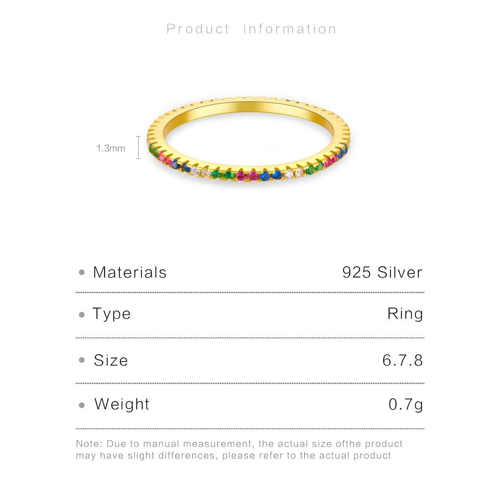 ANDYWEN Многоцветные кольца из стерлингового серебра 925 пробы, радужные, черные, белые роскошные женские украшения для 2023 года, ювелирные изделия из рок-панк-кристалла