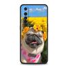 Милый чехол для телефона с собакой мопсом для Realme 12 11 10 9 8 5G 7 6 GT5 GT3 GT2 Pro Plus C21 C11 C25 C35 для Realme GT Neo 2 3 3T 5