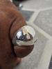 Dome Ring, 925 Sterling Silver Ring, Large Plain Wide Band, Boho Statement Ring, Handmade Ring, Anxiety Ring, Engagement Ring