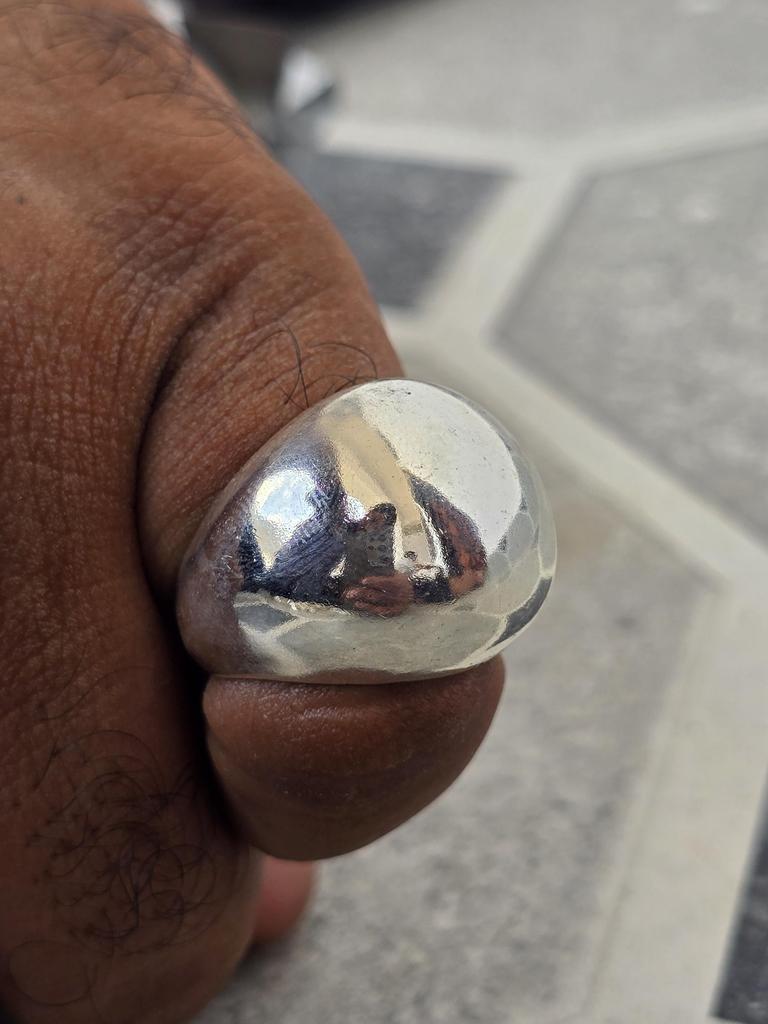 Dome Ring, 925 Sterling Silver Ring, Large Plain Wide Band, Boho Statement Ring, Handmade Ring, Anxiety Ring, Engagement Ring