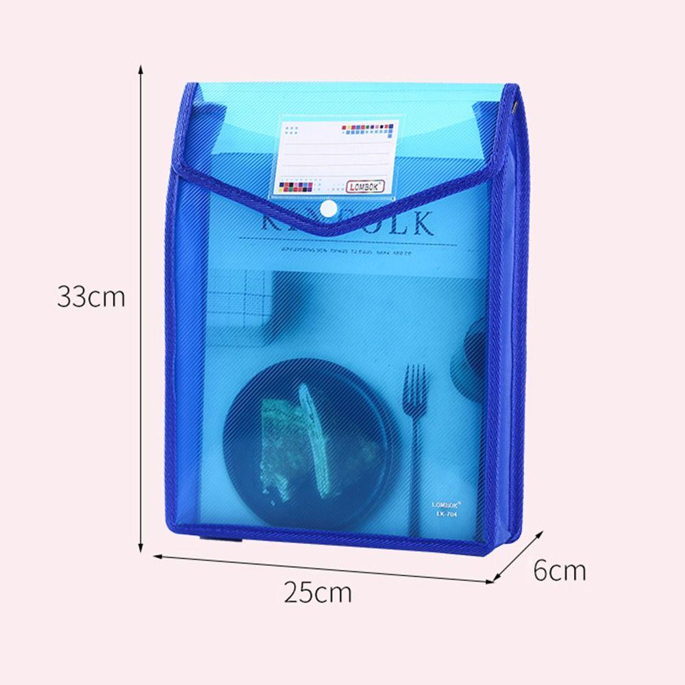 Large Capacity Waterproof PVC Bag Envelope Folder File Organizer A4 File Folders Document Bag