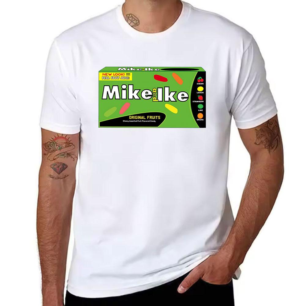 Unisexs Cotton Short Sleeve Tshirt Mike And Ike Original Fruits Chewy Candy Graphic Print Tee Casual Summer Top For Candy Lover