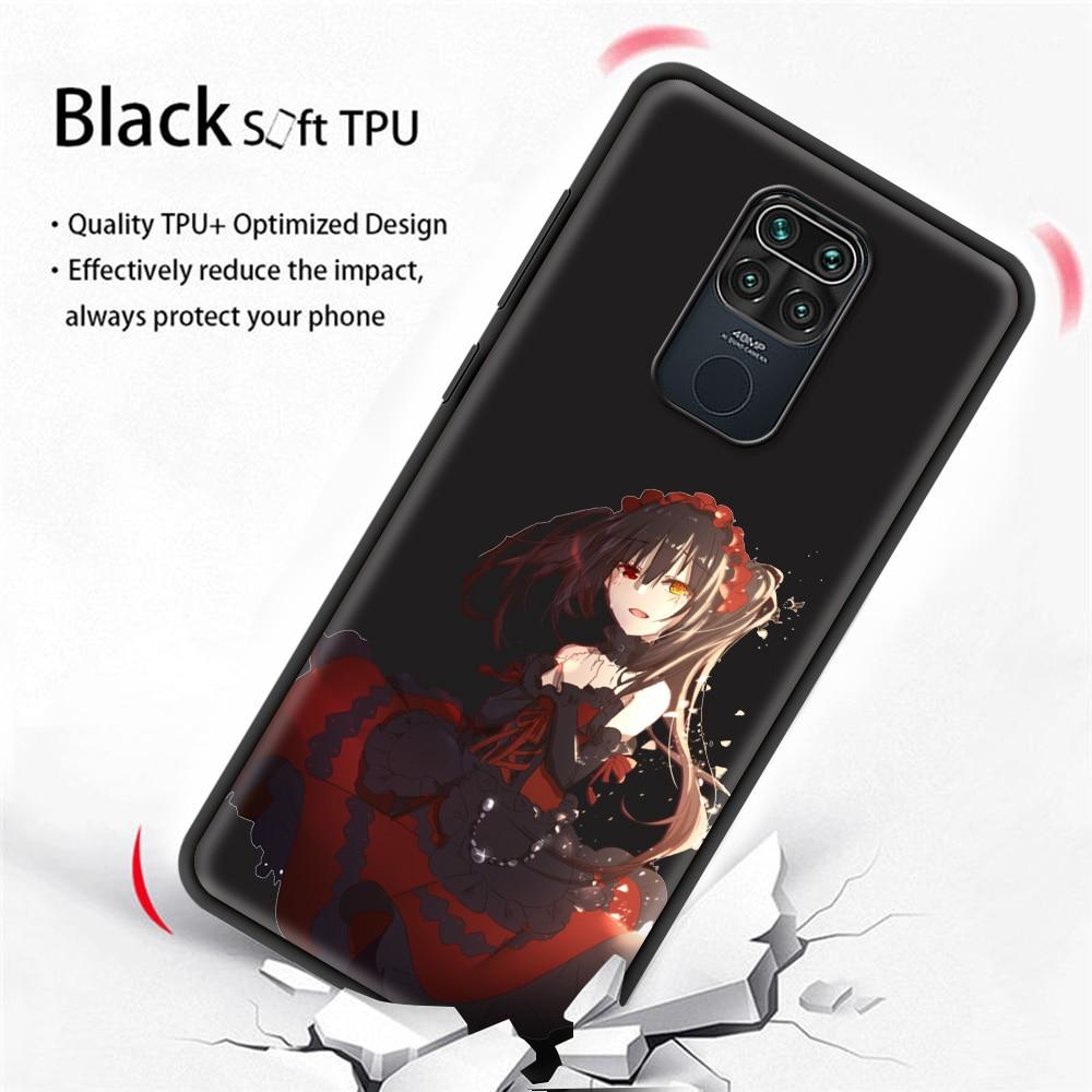 Чехол для телефона Date a Live Tokisaki Kurumi Funda для Xiaomi Redmi Note 8 11 10 Pro 10S 9S 9 9T 8T 9C 9A 8A 7 K40, игровой мягкий чехол