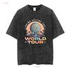 Ретро футболка Epcot Drink Around The World Tour с длинным или коротким рукавом винтажная стирка уличная одежда дышащая удобная
