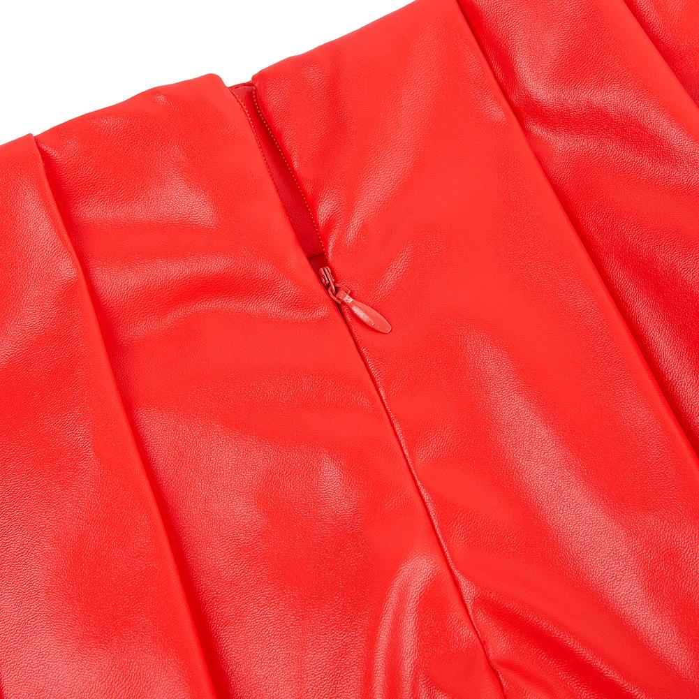 Европейский и американский женский кожаный комплект для коррекции фигуры с перфорацией, из трех предметов