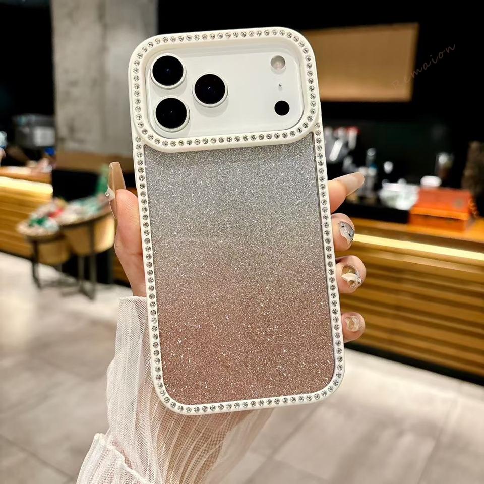 New Diamond Phone Case for iPhone 13 12 11 14 15 16 17 Pro Max Air 16 15 14 Plus Clear Bling Glitter Protector Shockproof Cover