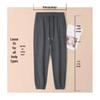 Женские повседневные спортивные штаны темно-серого цвета - Большой размер, 100% хлопок, Коллекция весна-осень 2025