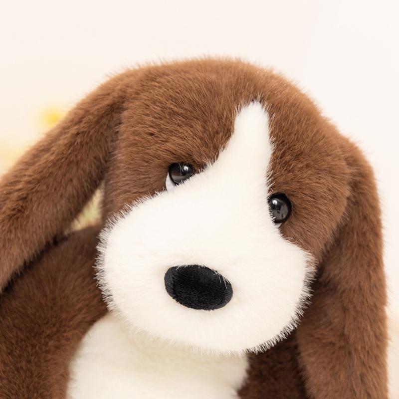 45Cm Rottweiler Dog Plush Toy Stuffed Black Brown Puppy Sitting Cartoon Animal Doll Like Real Plushie Sleeping Companion Gift