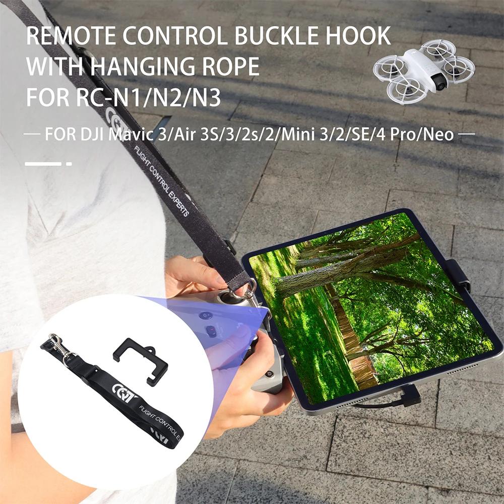 Регулируемый ремешок для DJI RC N1/N2/N3, шейный ремень с креплением-крючком для аксессуаров дрона DJI Neo/Air 3S/Mini 4K/4 Pro