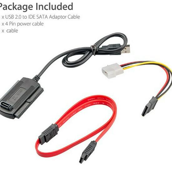 Универсальный адаптер-кабель USB 2.0 на IDE/SATA (три в одном) для накопителей