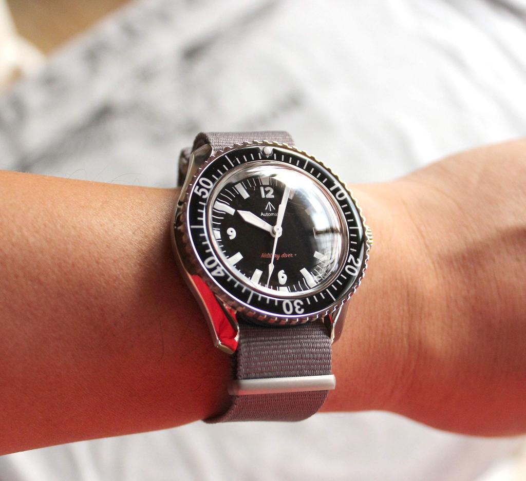 Часы Военные часы ВОЕННО-МОРСКИЕ ЧАСЫ Автоматические ROYAL Military Diver TYPE [Naval co.] MIL.-05 SV/Gray